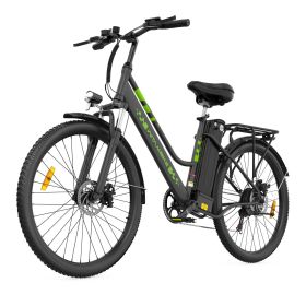 WITAMBIKE 26" Electric Bike for Adults, Removable Battery, 7-Speed Derailleur Ebike Commute MTB (Color: Black)